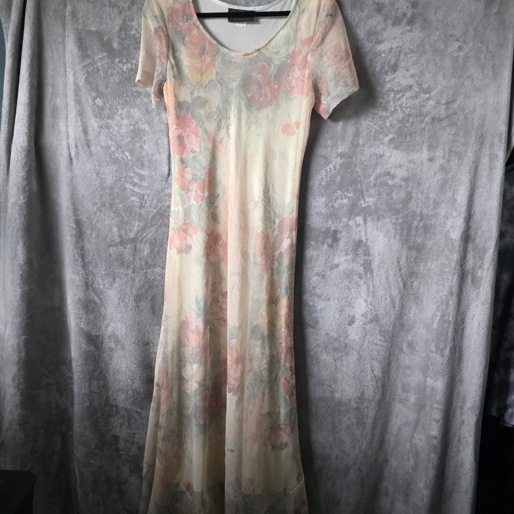 VINTAGE 90s MAX TAYLOR FLORAL MAXI DRESS